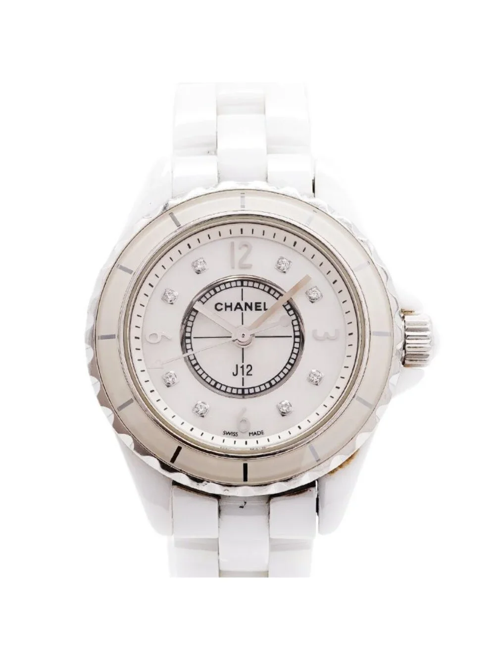 Chanel Diamond White Dial Watch
